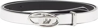 Diesel Silver Logo Buckle Belt