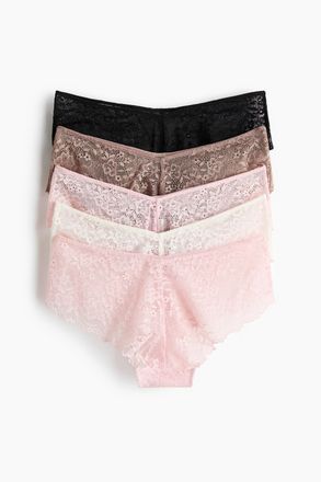 H&M 5er-Pack Hipster aus Spitze - Pink