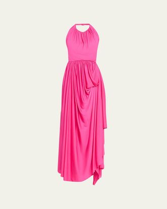 Givenchy Draped Jersey Halter Gown