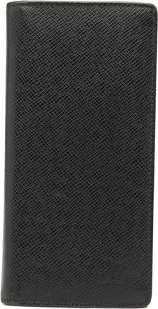 Louis Vuitton Navy Navy Blue Leather Long Wallet (Bi-Fold) (Pre-Owned)