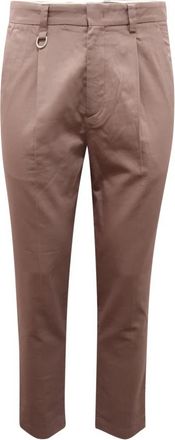 Paolo Pecora Taupe Lyocell/Katoen Broek- Model P24Ec 1M - Heren - Chinos - Bruin - XS - Katoen - Broeken
