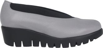 Wonders Grijze Damesloafer - Comfortabele schoenen - Dames - Sleehakken - Grijs - 36 EU - Leer - Schoenen