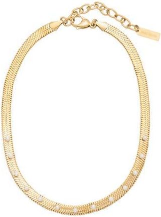st. Moran Gemstone Snake Chain Necklace in Pearl at Nordstrom Rack