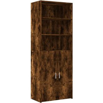 vidaXL Aparador Alto Madera De Ingenier&iacute;a Roble Ahumado 70x42,5x185 Cm Vidaxl