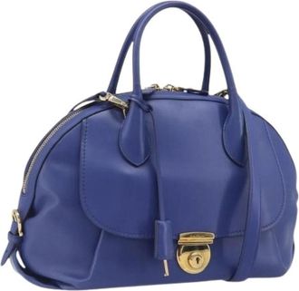 Ferragamo Pre-owned Hand Bag - Dames - Vintage Handtas - Blauw - ONE Size - Leer - Vintage