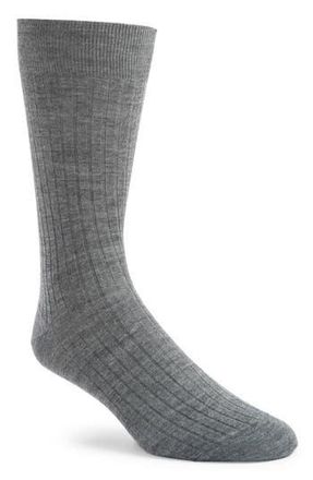 Canali Wool Blend Rib Dress Socks in Grey at Nordstrom Rack, Size Medium