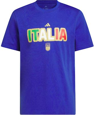 adidas World Cup 26 Italy Home Graphic T-Shirt Semi Lucid Blue KG3084