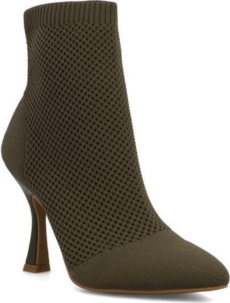 Mia Pamilla Knit Bootie in Khaki at Nordstrom, Size 6.5