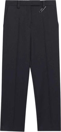 Prada Antraciet Regular Broek - Dames - Straight fit broeken - Grijs - M - Broeken