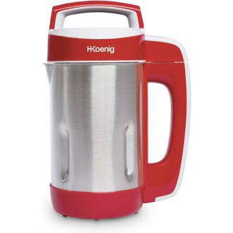 H.Koenig Hkoenig - Sopera El&eacute;ctrica Y Licuadora, M&aacute;quina Para Hacer Sopas, Batidos, O Compotas, 1.1 Litros, 850 W, 4 Programas, Acero Inoxidable, Rojo Mxc18, P