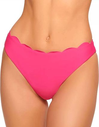 Ramy Brook Amani Scalloped Bikini Bottom In Pink