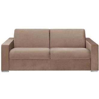 Vente-Unique Vente-unique - Divano letto 4 posti a ribalta in velluto Blu notte - Larghezza Materasso 160 cm - Spessore 22 cm - calito