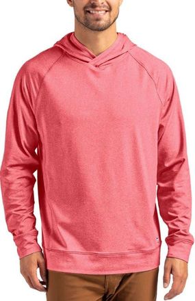 Cutter & Buck Adapt Heather Hooded Pullover in Cardinal Red Heather at Nordstrom, Size Xxx-Large