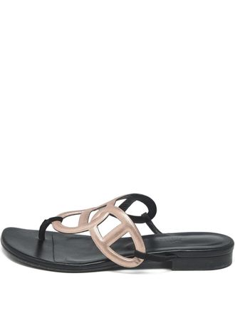 Herm&egrave;s Sandalen met open neus - Roze