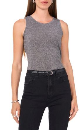 Vince Camuto Metallic Knit Tank in Silver at Nordstrom, Size X-Small