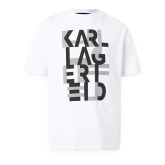 Karl Lagerfeld Heren, Tops, Wit, Maat: 2XL Katoen