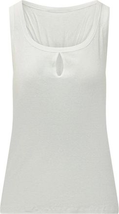 Victoria Beckham Split Tank Top - Dames - Tops zonder mouwen - Wit - M - Katoen - Tops
