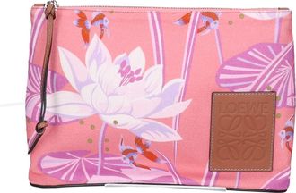 Loewe Pink Canvas Clutch Bag (Pre-Owned)