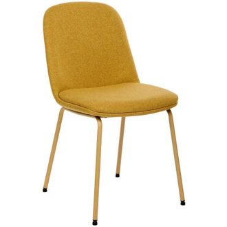 Atmosphera Sedia in tessuto neora giallo ocra l58xl46xh82 cm - Atmosphera cr&eacute;ateur dint&eacute;rieur