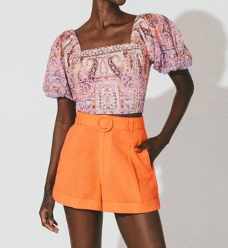 Cleobella Oscar Short In Tigerlily Orange