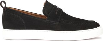 Kazar Zwarte su&egrave;de instappers op contrasterende zool - Heren - Sneakers - Zwart - 43 EU - Su&egrave;de - Schoenen
