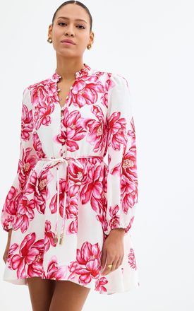 Ever New Womens Analise magnolia jewel buttons dress