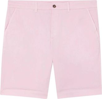 Brooks Brothers Stretch Katoen Gabardine Bermuda Shorts - Heren - Korte Broeken - Roze - W36 - Katoen - Korte Broeken