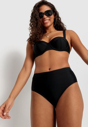 Lascana Bikini-Hose LSCN BY LASCANA Gina, Damen, Gr. 34, N-Gr, schwarz, Recycling-Polyamid, unifarben, Badehosen Bikini-Hose, mit knappem R&uuml;ckteil