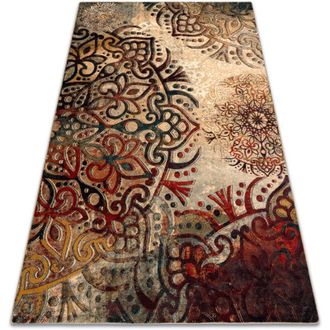 RugsX Rugsx - Alfombra De Lana Polonia Boho Roset&oacute;n Rojo Multicolour 300x400 Cm