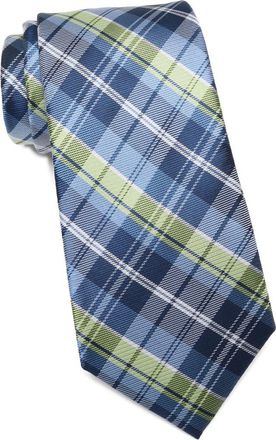 Tommy Hilfiger Costa Plaid Tie in Navy/Green at Nordstrom Rack
