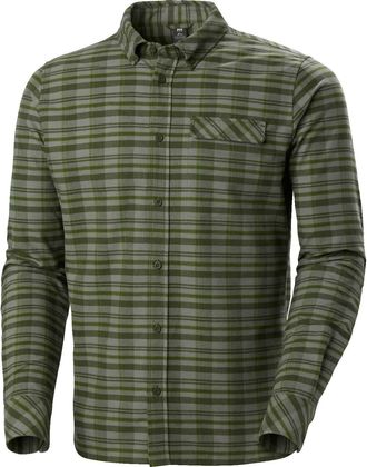 Helly Hansen Mens Classic Check Long-Sleeve Shirt Green XXL