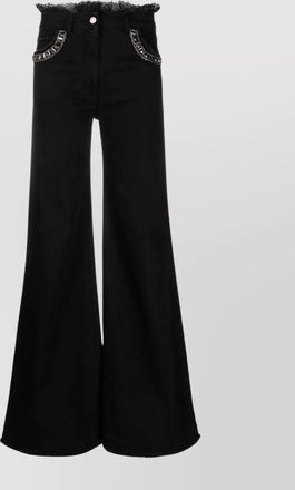 Alberta Ferretti flared trousers embellished pockets