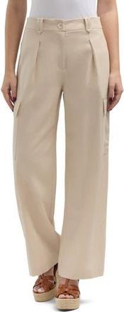 Ellen Tracy Wide Leg Linen Blend Cargo Pants at Nordstrom Rack, Size X-Large