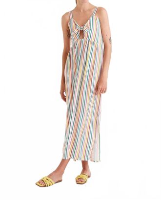 Compa&ntilde;&iacute;afant&aacute;stica Rainbow Stripe Long Dress In Pattern