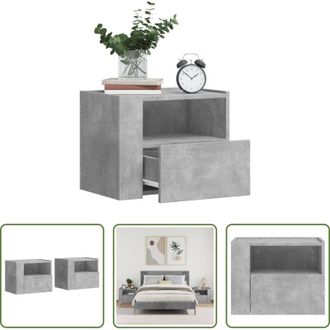 vidaXL vidaXL Comodino da camera da letto - Comodini a Muro 2 pz Grigio Cemento 45x30x35 cm