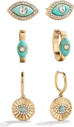 BaubleBar Stay Grounded Evil Eye Earrings in Turquoise at Nordstrom