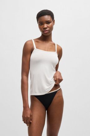 HUGO BOSS Tanktop BOSS VEST CI 1, Damen, Gr. XXL, weiss (open wei&szlig; 119), Jersey, Obermaterial: 95% Viskose, 5% Elasthan, unifarben, k&ouml;rpernah, Rundhals, Tops Ta