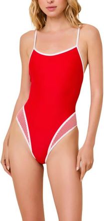 Solid & Striped The Sawyer One-Piece Swimsuit in Lipstick Red at Nordstrom, Size X-Small