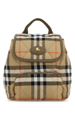 Burberry Embroidered Canvas Mini Horseshoe Backpack