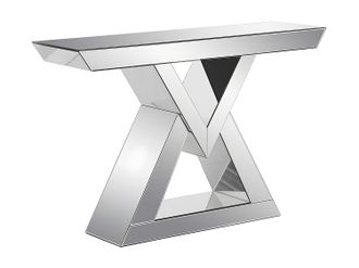 Vente-Unique Consola de MDF y espejo - Color: plata - ISIDA de Pascal MORABITO