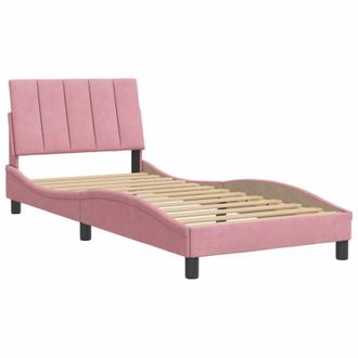 vidaXL Estructura De Cama Sin Colch&oacute;n Terciopelo Rosa 90x200 Cm Vidaxl