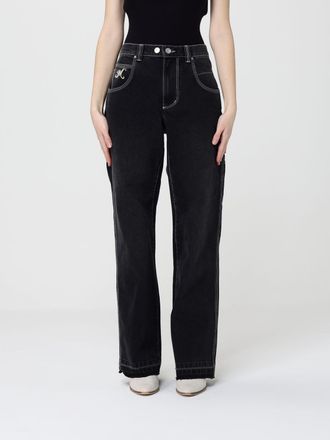 Isabel Marant Wide Leg Jeans in Cotton Denim