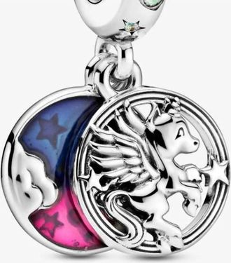 Pandora Womens Magical Unicorn Charm In Silver