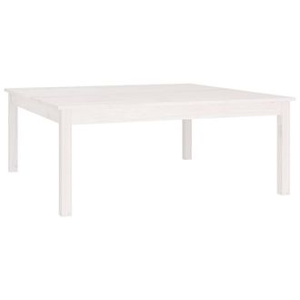 Berkfield Home Coffee Table White 100x100x40 cm Solid Wood Pine | Size: 100 x 100 x 40 cm