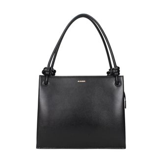 Jil Sander Handbags, female, Black, Size: ONE SIZE Leather Handbag