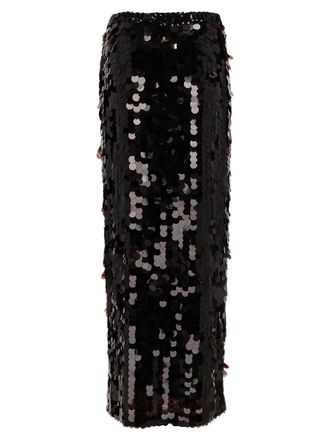P.A.R.O.S.H. Macro Sequin Skirt - Brown