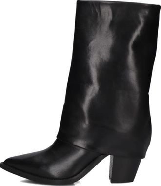 Lina Locchi Aw 409 Enkellaarsjes - Dames - Cowboylaarzen - Zwart - 40 EU - Leer - Schoenen