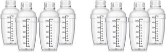 OEM Juego De Coctelera De Pl&aacute;stico De 8 Piezas, Mezclador De Bebidas Port&aacute;til Con B&aacute;scula Y Colador, Vaso Mezclador Transparente