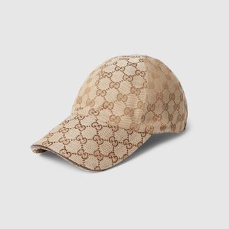 Gucci GG Cotton Canvas Baseball Hat, Beige