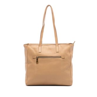 Prada Pre-owned Womens Vitello Daino Tote - Tan Leather - One Size